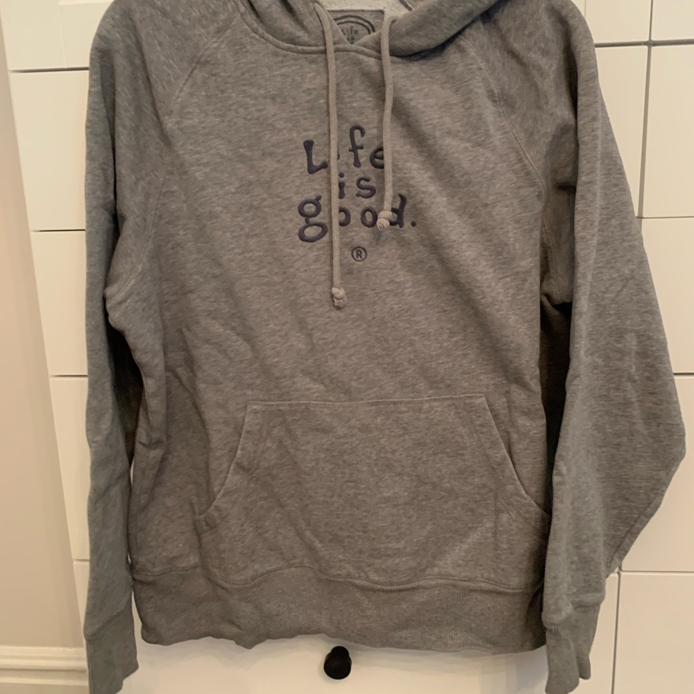 Grey hoodie sweatshirt